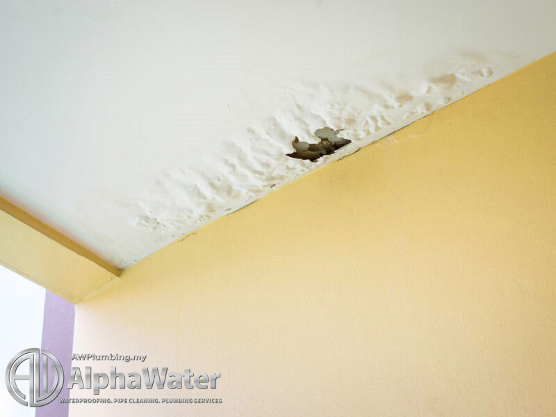 Roof & Ceiling Leaking Repair - Water Damaged Ceiling - Puchong