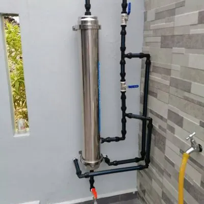 AlphaWater - Waterproofing, pipe cleaning, plumbing services - Outdoor waterfilter